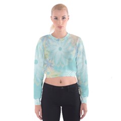 Floral Abstract Flowers Pattern Cropped Sweatshirt by danenraven