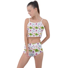 Turtle Animal Sea Life Summer Cropped Co-ord Set by danenraven