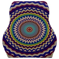 Kaleidoscope Geometric Circles Car Seat Velour Cushion  by danenraven