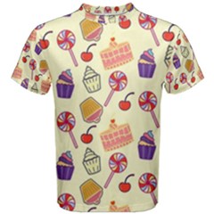 Cupcake Pattern Lollipop Men s Cotton Tee by danenraven