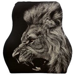 Angry Male Lion Car Seat Velour Cushion  by Jancukart