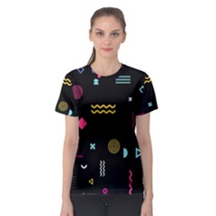 Geometric Art Colorful Shape Women s Sport Mesh Tee