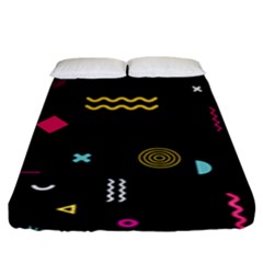 Geometric Art Colorful Shape Fitted Sheet (king Size) by Ravend