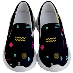 Geometric Art Colorful Shape Kids Lightweight Slip Ons