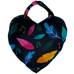 Illustrations Background Pattern Leaves Leaf Nature Texture Giant Heart Shaped Tote