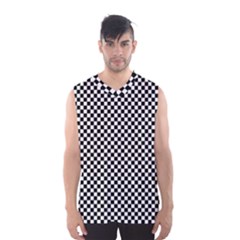 Black And White Background Black Board Checker Men s Basketball Tank Top