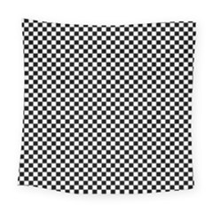 Black And White Background Black Board Checker Square Tapestry (large)