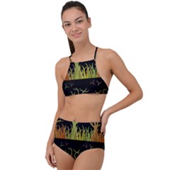 Background Decor Backdrop Design High Waist Tankini Set