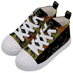 Background Decor Backdrop Design Kids  Mid-top Canvas Sneakers