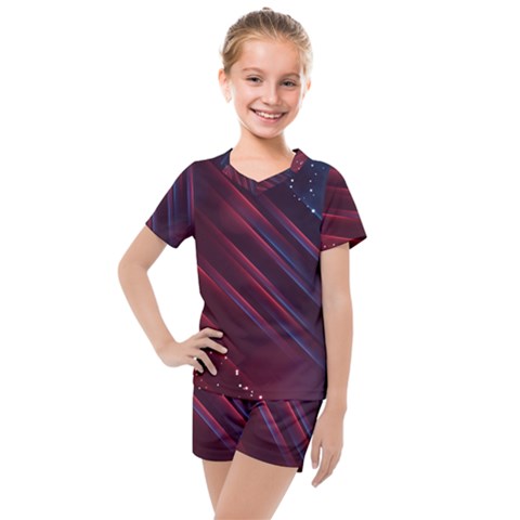 Banner Brochure Flyer Poster Music Kids  Mesh Tee And Shorts Set by Ravend