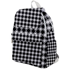 Square Diagonal Pattern Seamless Top Flap Backpack