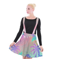 Nature Palm Tree Leaves Leaf Plant Tropical Suspender Skater Skirt