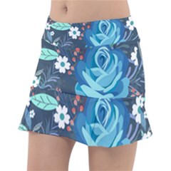 Floral Background Digital Art Classic Tennis Skirt