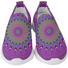 Art Mandala Design Ornament Flower Kids  Slip On Sneakers