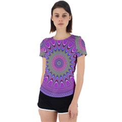 Art Mandala Design Ornament Flower Back Cut Out Sport Tee by Ravend