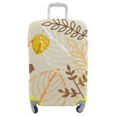 Nature Leaves Leaf Flowers Flower Background Wallpaper Luggage Cover (Medium)