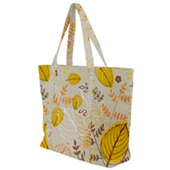 Nature Leaves Leaf Flowers Flower Background Wallpaper Zip Up Canvas Bag