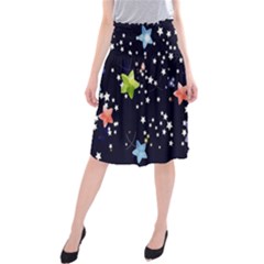 Illustration Abstract Heart Cover Blue Gift Midi Beach Skirt