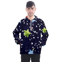 Illustration Abstract Heart Cover Blue Gift Men s Half Zip Pullover