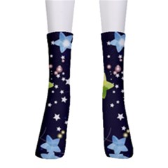 Illustration Abstract Heart Cover Blue Gift Crew Socks