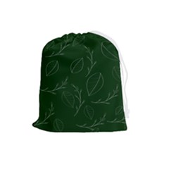 Leaves Leaf Foliage Plant  Background Drawstring Pouch (large)