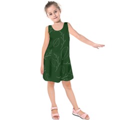 Leaves Leaf Foliage Plant  Background Kids  Sleeveless Dress