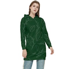Leaves Leaf Foliage Plant  Background Women s Long Oversized Pullover Hoodie by danenraven