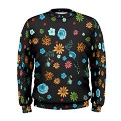 Flowers-leaves Leaf Background Floral Flora Men s Sweatshirt by danenraven