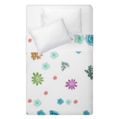 Flower Leaf Leaves Background Floral Duvet Cover Double Side (single Size) by danenraven