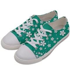 Illustration Background Daisy Flower Floral Men s Low Top Canvas Sneakers by danenraven