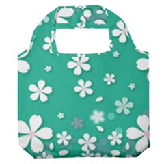 Illustration Background Daisy Flower Floral Premium Foldable Grocery Recycle Bag