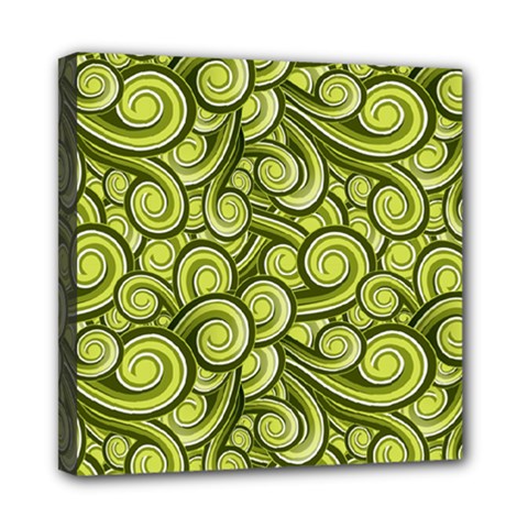 Flower Floral Flora Green Mini Canvas 8  X 8  (stretched) by danenraven