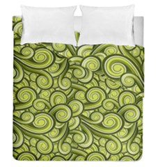 Flower Floral Flora Green Duvet Cover Double Side (queen Size) by danenraven