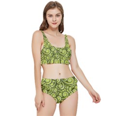 Flower Floral Flora Green Frilly Bikini Set