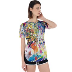 Multicolor Anime Colors Colorful Perpetual Short Sleeve T-shirt by BangZart