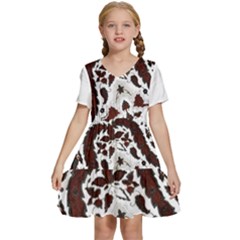 Im Fourth Dimension Colour 75 Kids  Short Sleeve Tiered Mini Dress by imanmulyana