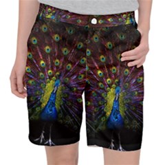 Beautiful Peacock Feather Pocket Shorts by Jancukart