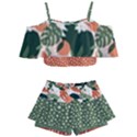 tropical polka plants 2 Kids  Off Shoulder Skirt Bikini View1