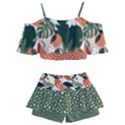 tropical polka plants 2 Kids  Off Shoulder Skirt Bikini View2