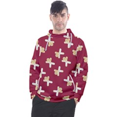 Gold Gingerbread Man Burgundy Men s Pullover Hoodie