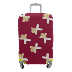 Gold Gingerbread Man Burgundy Luggage Cover (small) by TetiBright