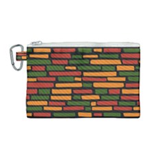 Ethiopian Bricks - Green, Yellow And Red Vibes Canvas Cosmetic Bag (medium) by ConteMonfreyShop