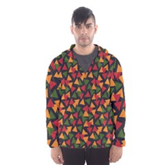 Ethiopian Triangles - Green, Yellow And Red Vibes Men s Hooded Windbreaker by ConteMonfreyShop