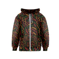 Ethiopian Inspired Doodles Abstract Kids  Zipper Hoodie by ConteMonfreyShop