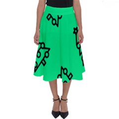 Tree With Ornaments Green Perfect Length Midi Skirt by TetiBright