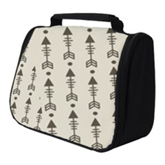 Black And Grey Arrow   Full Print Travel Pouch (small) by ConteMonfreyShop