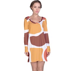 Geometric Pastel Bricks   Long Sleeve Nightdress