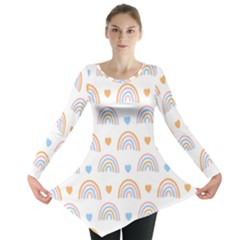 Rainbow Pattern   Long Sleeve Tunic  by ConteMonfreyShop
