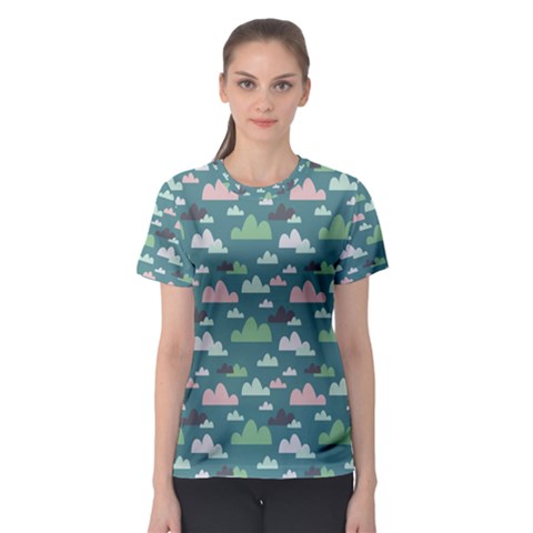 Llama Clouds   Women s Sport Mesh Tee by ConteMonfreyShop