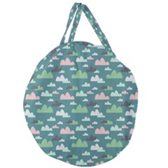 Llama Clouds   Giant Round Zipper Tote by ConteMonfreyShop
